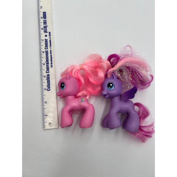 My Little Pony Figures Pink Pinky Pie & Purple Star Song Glitter Hair 4" MLP - Picture 8 of 8